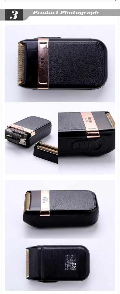 Kemei KM-2024 USB Charging Electric Shaver For Men Reciprocating Twin Blade Razor Shaver Beard Trimmer Shaving Machine