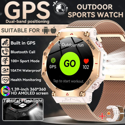 2025 Novo Smartwatch T-Rex 3 Ultra GPS Masculino 10ATM IP68 À Prova D'água GNSS de Banda Dupla Integrado Bússola Smartwatch Esportivo Militar