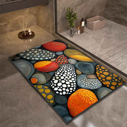 Stone Design Diatomite Bath Mat Bathroom Non-slip Shower Foot Mats Absorbent Quick Dry Toilet Rugs Carpet Doormat Washable