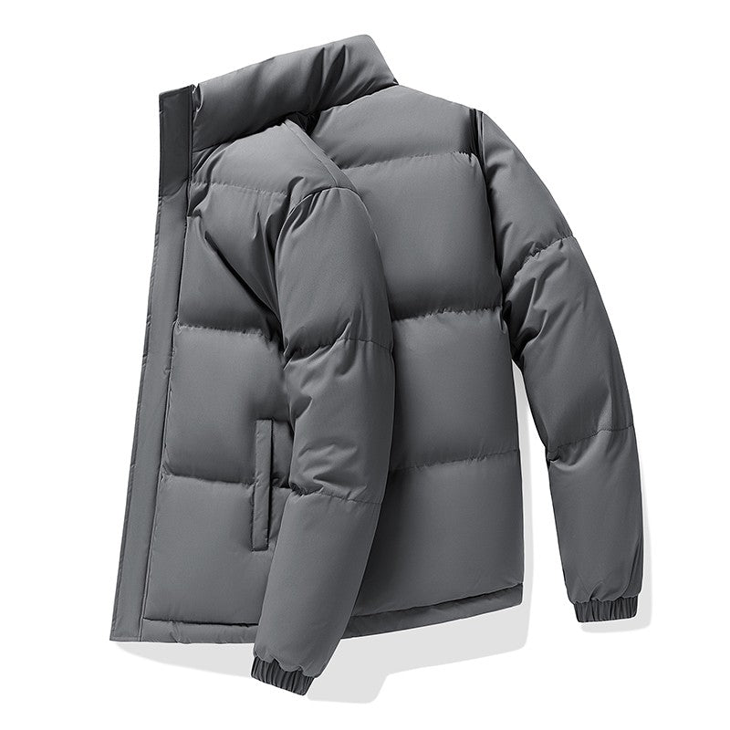 Jaqueta de Pesca Masculina Inverno Marca na Moda Gola Alta Jaqueta Acolchoada Solta Adolescentes Quente À Prova de Frio Casaco Tamanho Grande