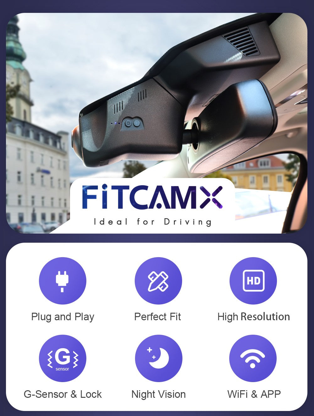 Fitcamx Câmera Veicular 4K para Land Rover Range Rover Sport/Vogue/HSE (L494 L460 L461 L405 L322 L320) 2010-2025, DVR Automotivo Estilo OEM