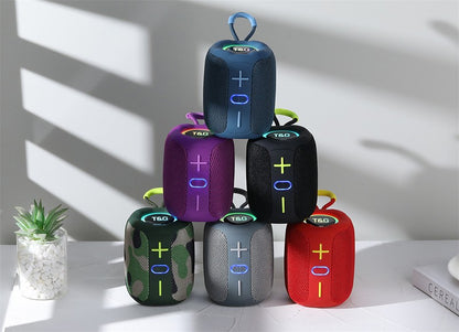 Caixa De Som Speaker Bluetooth Portátil Music Sem Fio Subwoofer Mini Rádio FM Woofer Graves Computador PC TV Pequeno Áudio