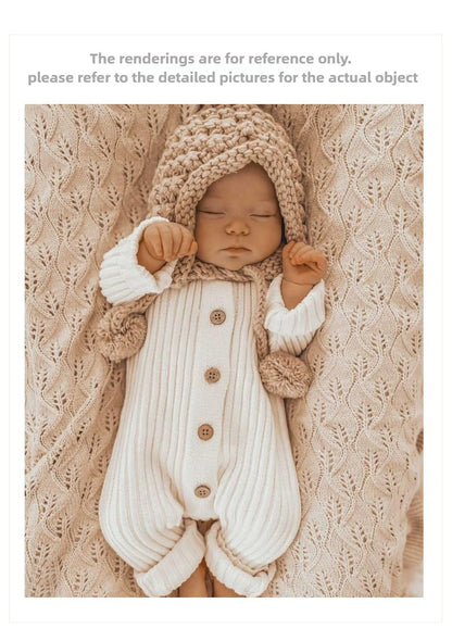 2025 New Infant Baby Girls Boys Knitted Jumpsuit Toddler Baby Girl Boys Long Sleeved Knitting Romper Children Clothes