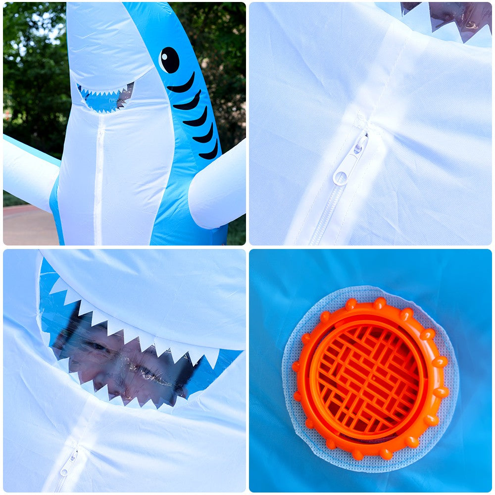 Shark Inflatable Clothing Adult Body Fun Summer Beach Mischief and Funny Role Playing, Lightweight and Breathable Design
