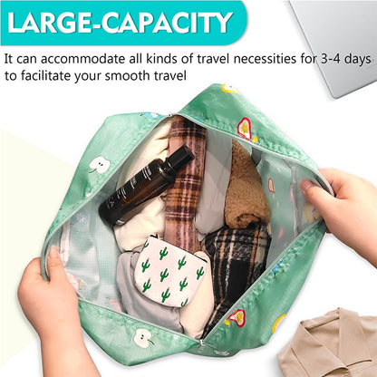 Large capacity travel bag foldable travel bag suitable for business trips travel sports and fitness weekend overnight bags women