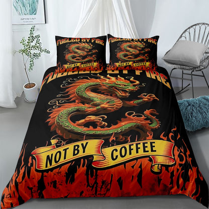 Chinese Loong Blue Duvet Cover Set UK Single Double Queen US Twin Full King Size  Bed Linen Set