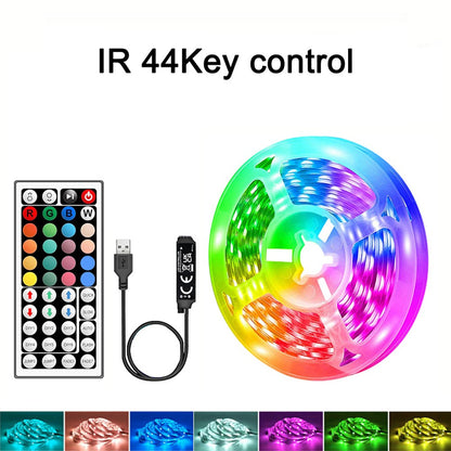 1-40m LED Strip Lights for Room Decoration, APP + 44-Key Remote Music Sync, 5V USB RGB Flexible Tape for TV Backlight