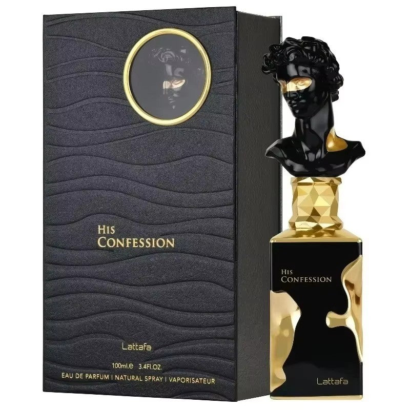 100ml Perfume Árabe Original Lattafa His Confession Eau de Parfum Spray Masculino La