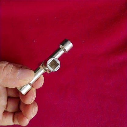 1 Chave Transversal Multifuncional em Liga de Zinco com Eixo Sextavado, Impermeável, Triangular, para Caixas Elétricas, Válvulas, Durável, Profissional