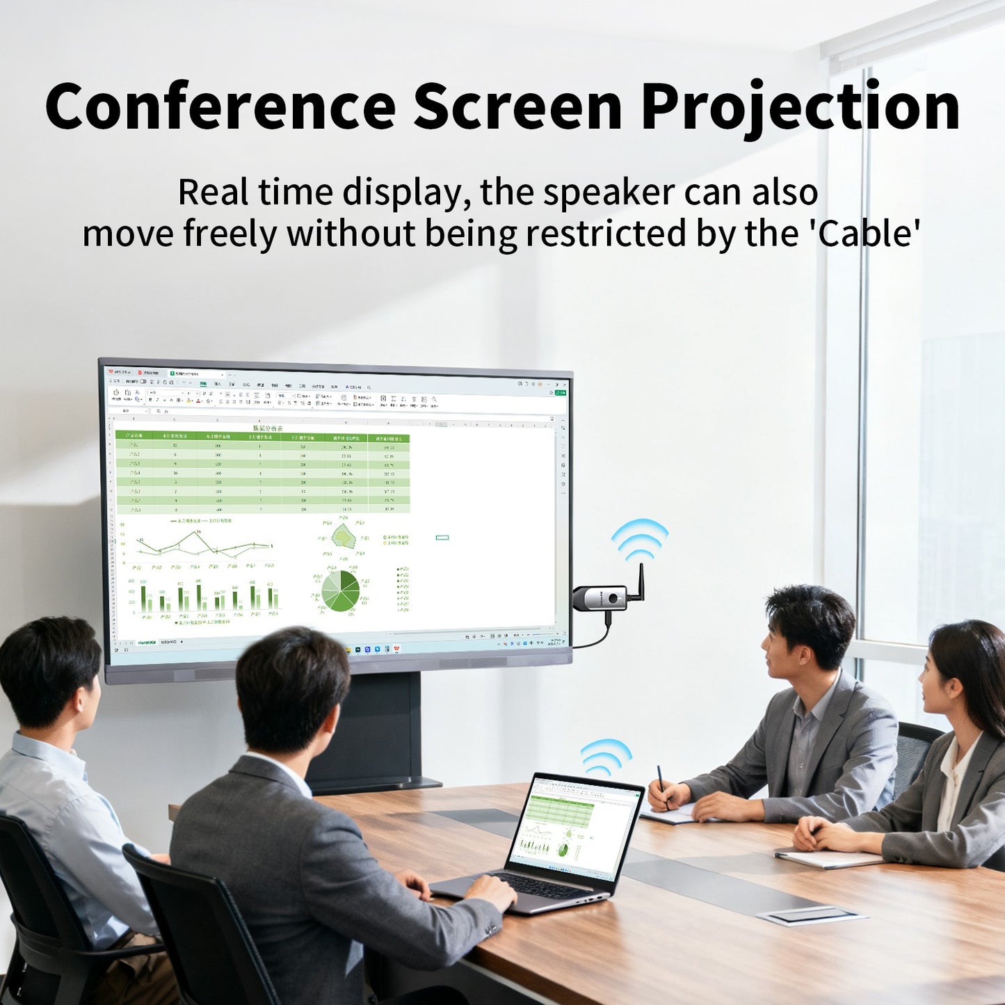 Unnlink Extensor Receptor Sem Fio HDMI 4K 150M para Celular Tablet Notebook PC para TV Adaptador Espelho 4K 30Hz/1080P 60Hz