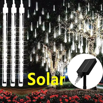 30/50cm Solar LED Meteor Shower Light Holiday String Light Waterproof Fairy Garden Decor Outdoor Led Street Garland Christmas