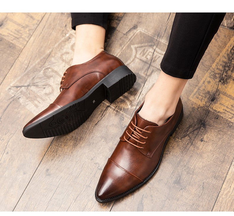Men's Dress Shoes Classic Casual Business Leather Shoes Men Retro Office Wedding Leather Formal Social Brogues Shoes For Men