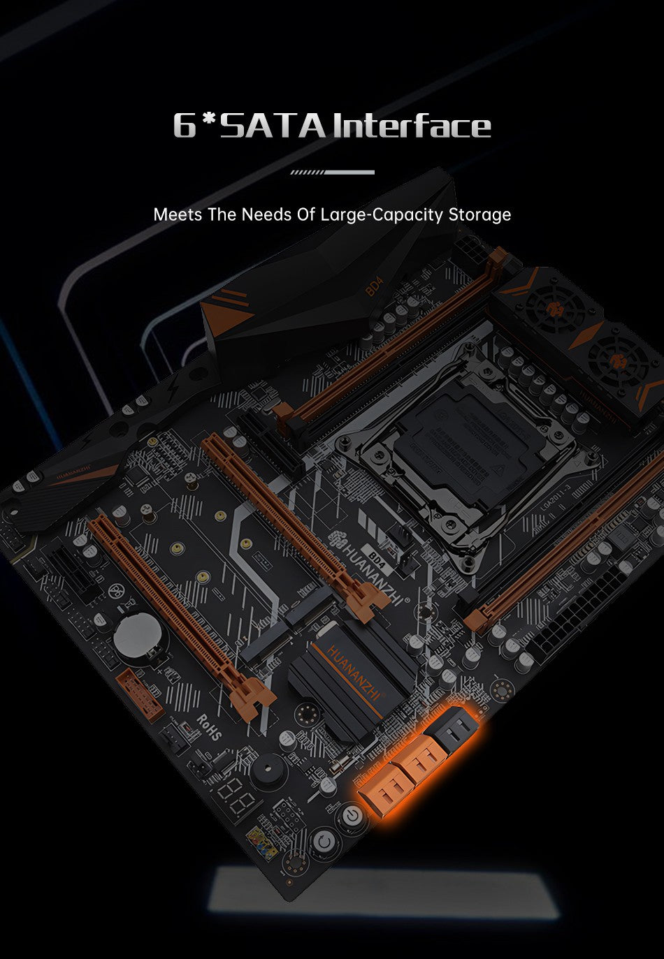 Placa-mãe HUANANZHI X99 BD4 LGA 2011-3 XEON X99 suporta Intel E5 2640 2666 2670 2696 2678 V3 V4 DDR4 RECC NON-ECC NVME NGFF