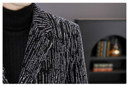 Men's Mid-Length Wool Overcoat - Heavy Blend Winter Trench Coat for Modern Style Wool Overcoat