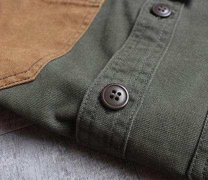 Long Sleeve Tactical Shirts Men  Patch Cargo Shirt Cotton American Casual Vintage Tooling Jacket Outdoor Workwear Blusas