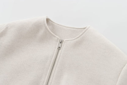 MUJER Red Zipper Bomber Jackets for Women Soft Cropped Jackets Woman 2025 Long Sleeve Woman's Sports Jacket New in Outerwears