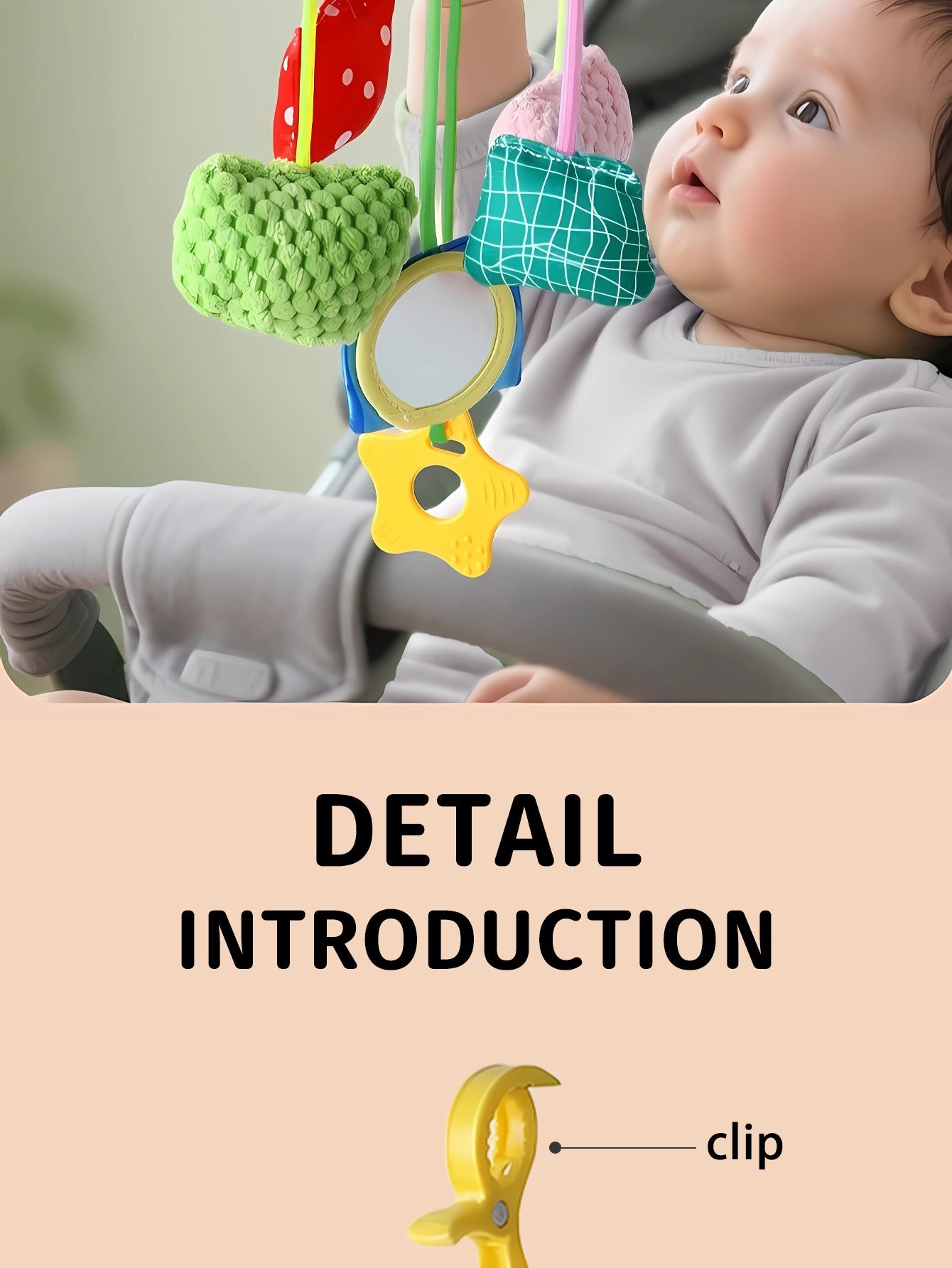 Baby toy crab pull happy bed bell ring bell puzzle cart pendant baby pull happy