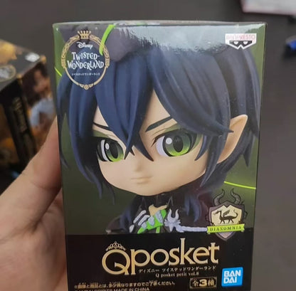 Genuine Bandai Q posket Series Disney Twisted Leona Jack Ruggie Wonderland Azul Ashengrotto Colecionáveis Brinquedos de Modelo Presente