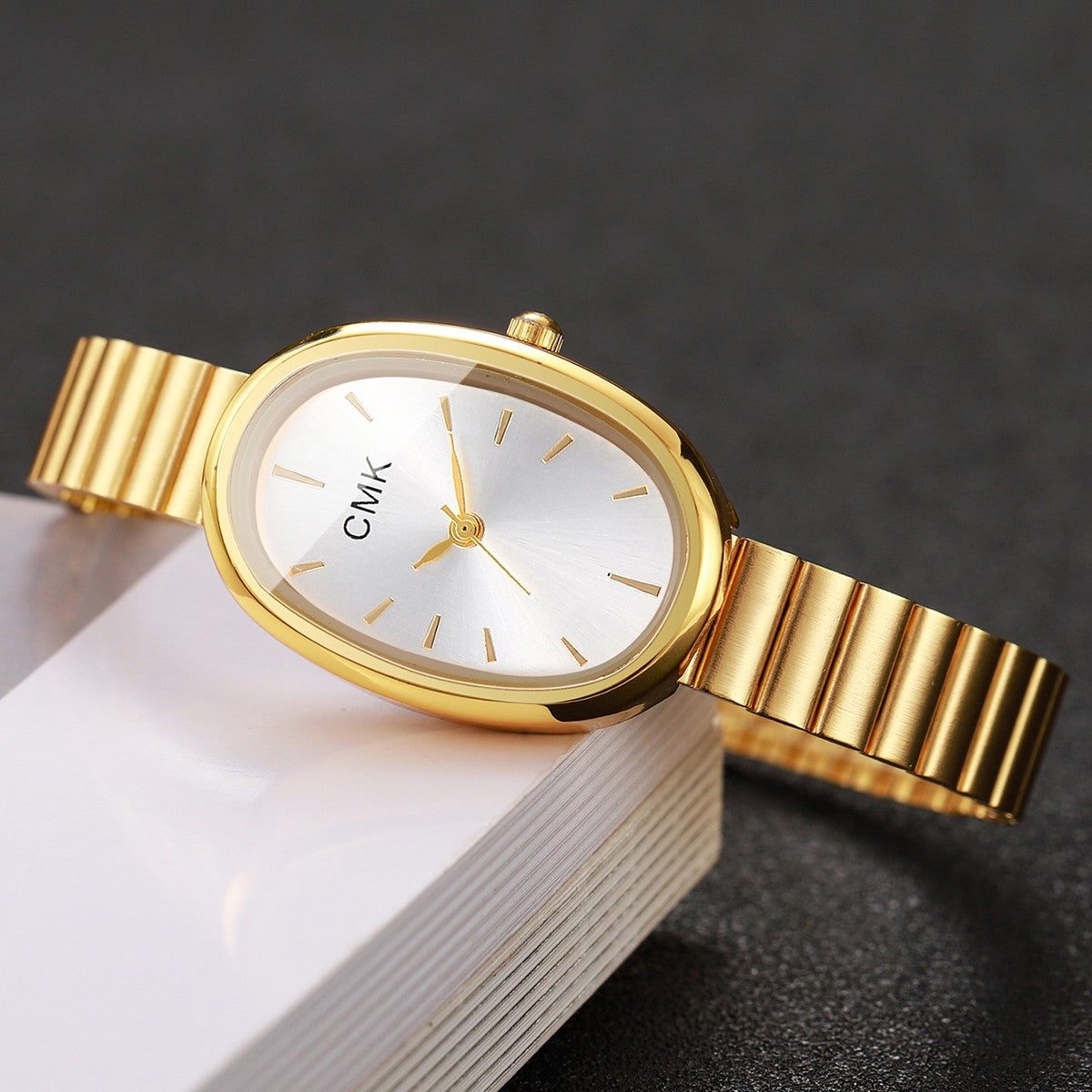 Fashion Oval Dial Women Watches Ultra-thin Strap Analog Quartz Wristwatch Girls Clock Reloj Mujer?Without Box?
