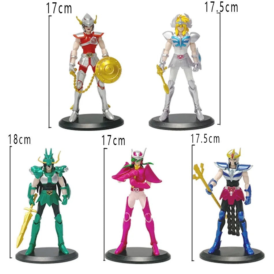 Saint Seiya Action Figurine Ikki Hyoga Seiya Shiryu Standing Myth Cloth Knights of The Zodiac Figures Model Toys Children's Gift