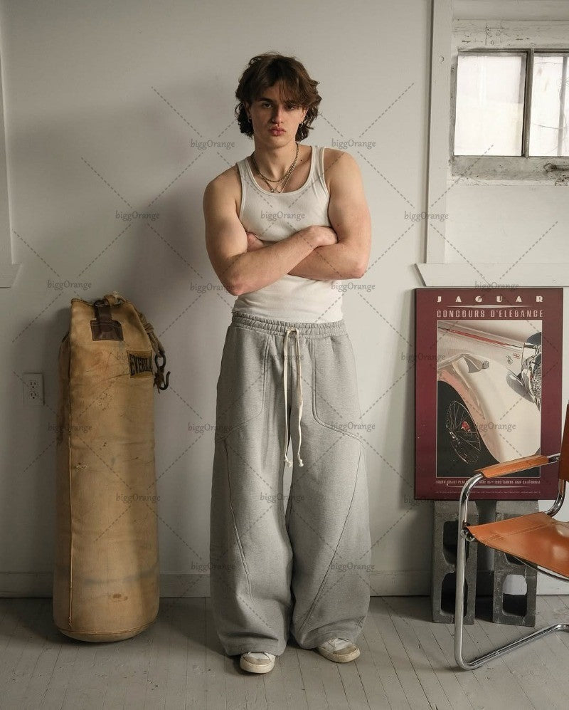 2025 Street Hip-hop Goth Harajuku Fashion Versatile Straight Wide-leg Pants Men American Retro Y2K Casual Loose Trousers Women