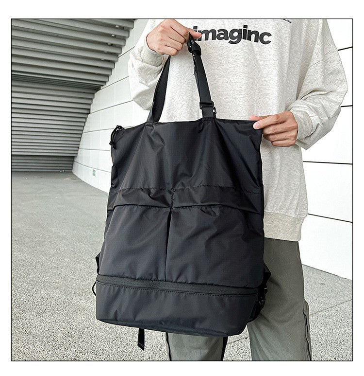 Mochila Feminina e Masculina Grande Capacidade Unissex Mochilas Nylon Impermeável Bolsa Esportiva Bolsas Escolares Tendência Portátil Lazer Viagem Bolsa de Mão