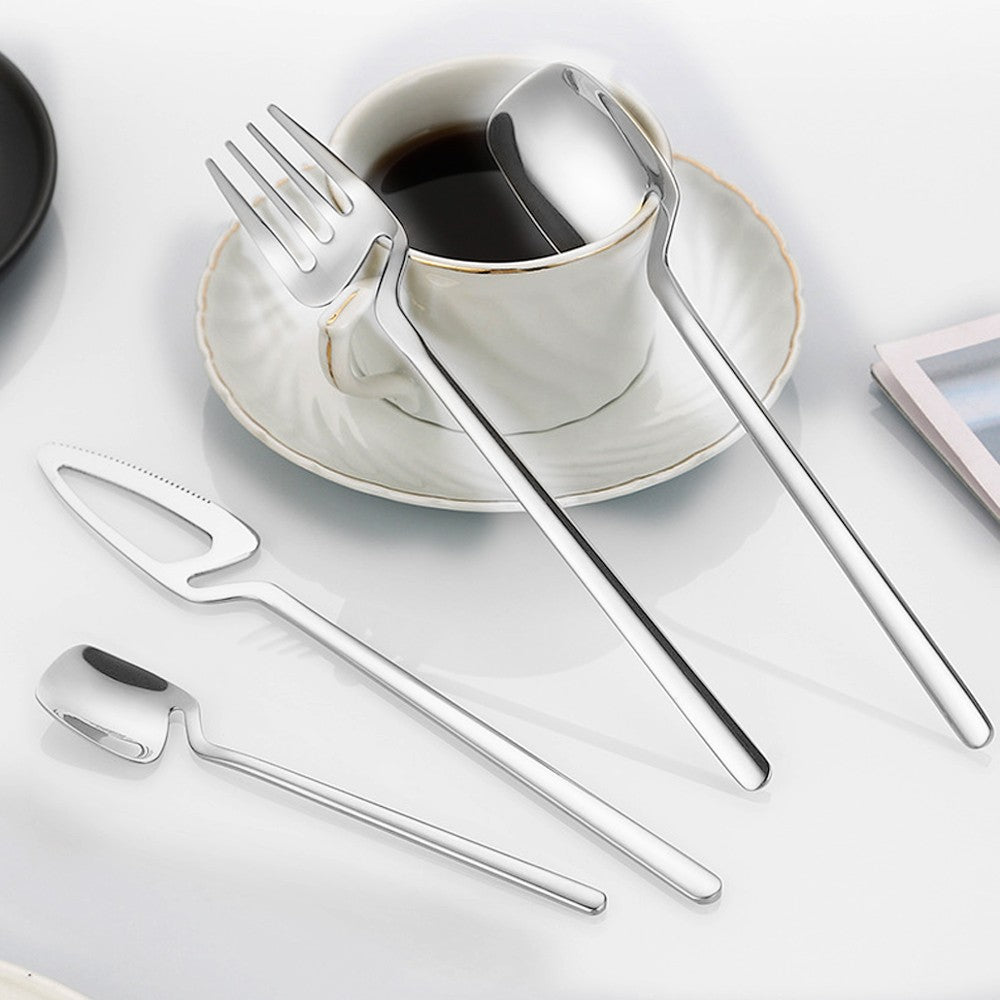16pcs Dinnerware Set Stainless Steel Cutlery Set Mirror Silverware Knife Fork Spoon Tableware Flatware Set Dishwasher Safe