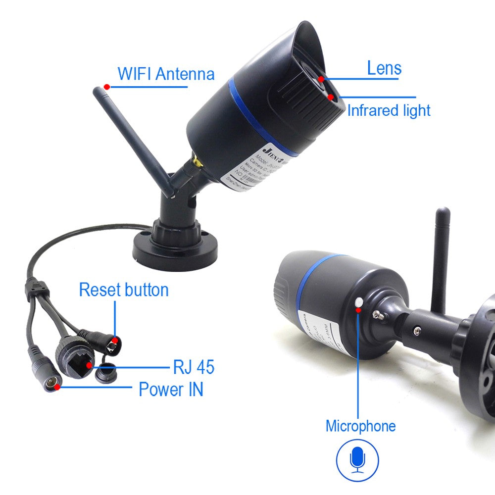 JIENUO 5MP IP Camera Wireless Cctv Security Outdoor Waterproof Night Vision Onvif 32G 64G 128G Indoor HD Wifi Home Cam CamHipro