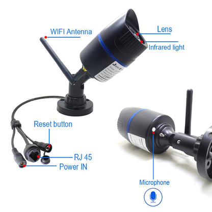 JIENUO 5MP IP Camera Wireless Cctv Security Outdoor Waterproof Night Vision Onvif 32G 64G 128G Indoor HD Wifi Home Cam CamHipro