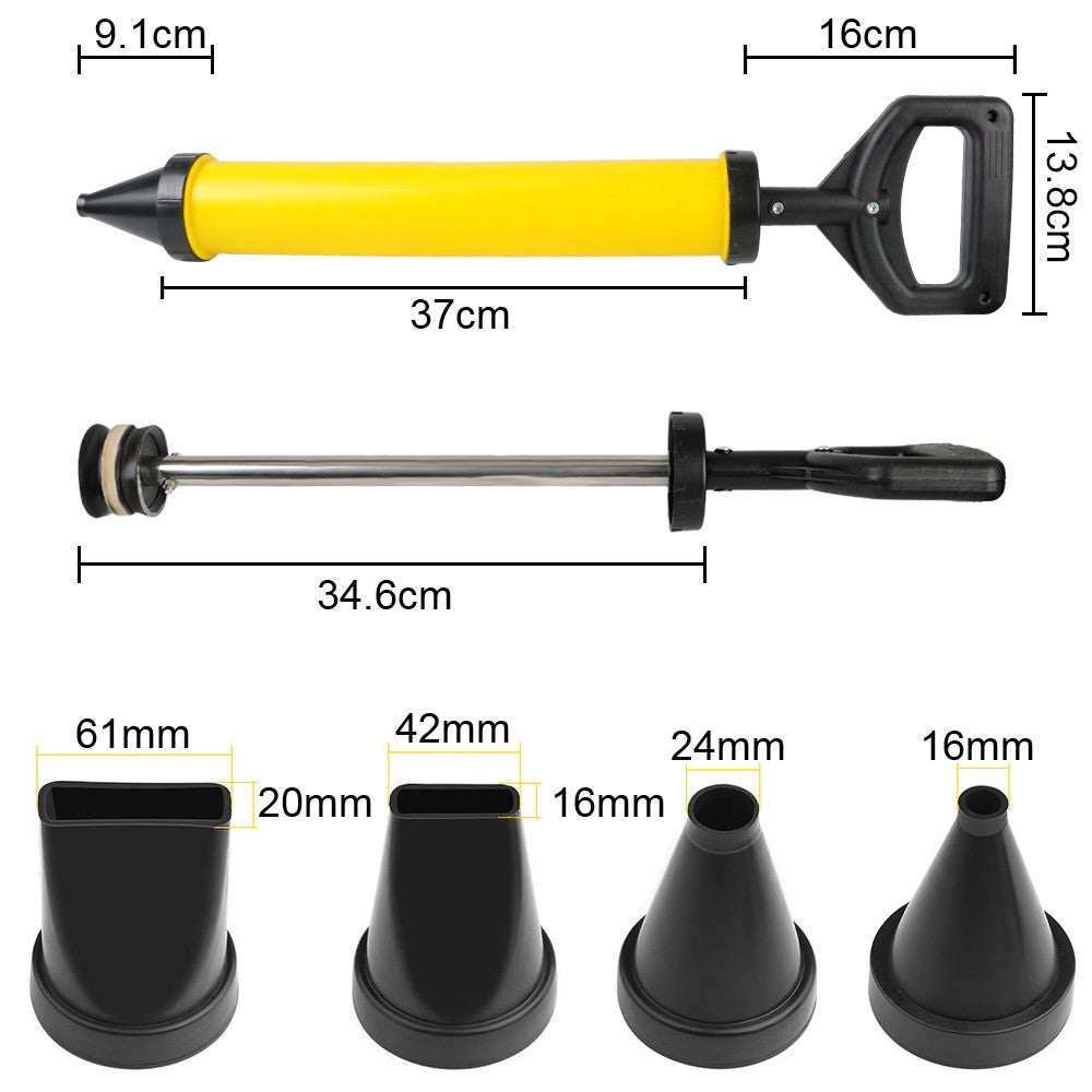 Ferramentas para rejunte com 4 bicos aplicadores Ferramentas manuais Pistola de calafetagem Pulverizador de argamassa Bomba de cimento e cal