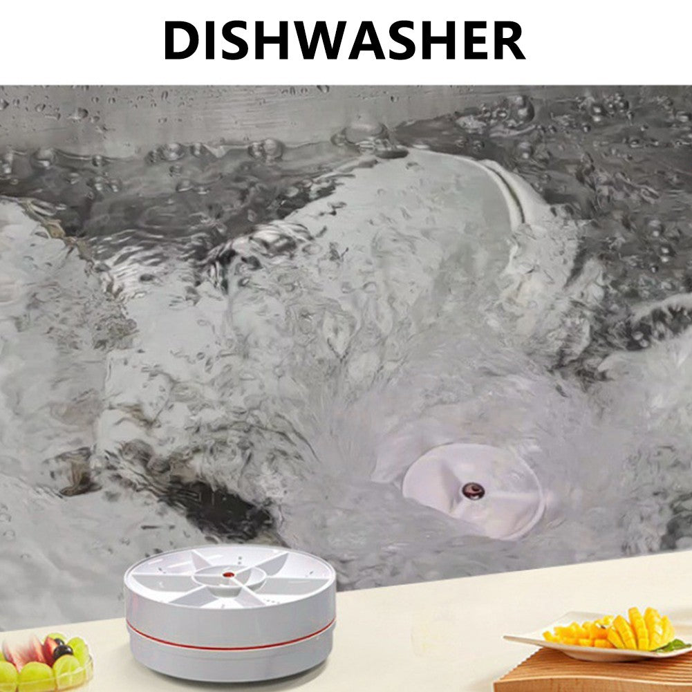 Mini Turbo Dishwasher Detachable Portable Ultrasonic Dish Washer Cordless Sink Dishwasher Household Sink Dishwasher for Home Use