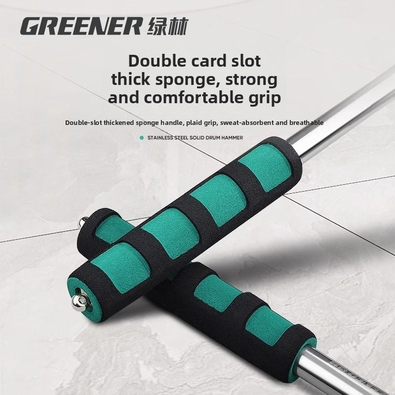 Green Forest 98/115/160CM Martelo de Tambor Oco para Detecção de Som Aço Inoxidável Telescópico Martelo de Tambor Ferramenta de Teste para Inspeção de Ambientes