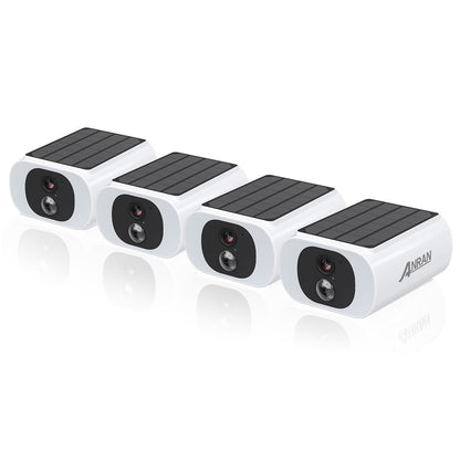 ANRAN 2/3/4 PCS Câmera WIFI Sem Fio Externa 2.4G 3MP Câmera de Segurança Solar com Bateria Holofote Visão Noturna Colorida Alarme Local