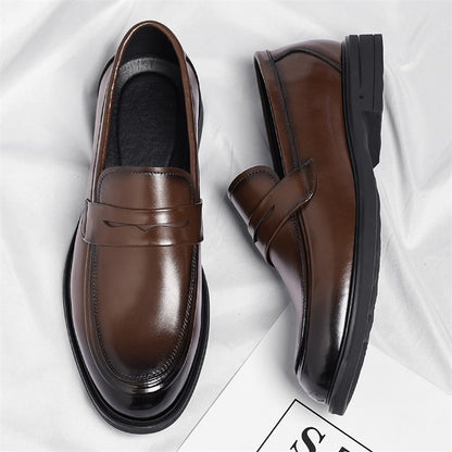 Men's Formal Leather Loafers Italian Style Slip-on  Stylish Elegant Business Shoes Comfortable Lightweight Office Dress Shoes