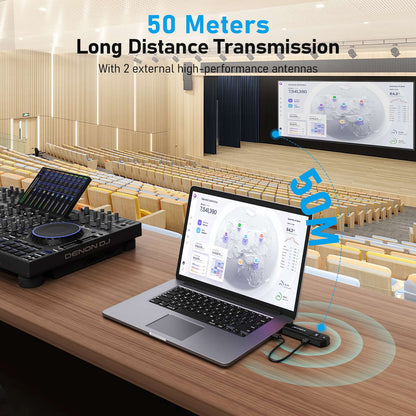 Kit Transmissor e Receptor de Vídeo HDMI Sem Fio Lemorele P50 4K, Extensor HDMI para Monitor, Projetor, HDTV, para PC, Câmera, Laptop