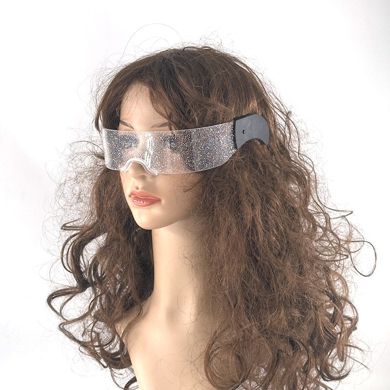 Led Luminous Glasses Bar Masquerade Concert Rave Goggles Rainbow Space Robot Futuristic Led DJ LIGHT Glasses Star Y2k Glasses