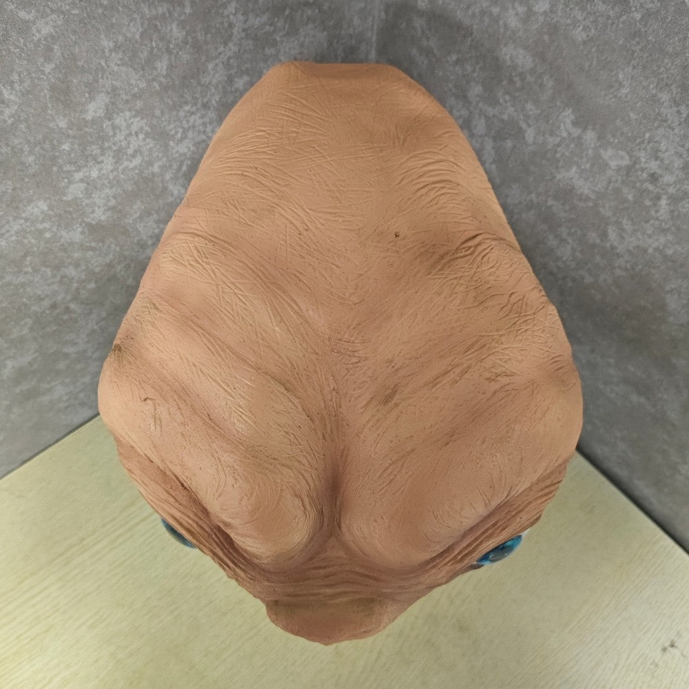 ET Alien Latex Mask Halloween Carnival Party Movie E.T. the Extra-Terrestrial Realistic Cosplay Creepy E.T. Alien Full Head Mask