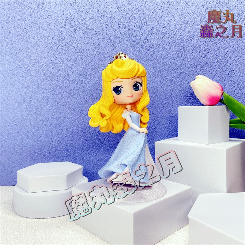 Original Qposket Princesa Disney Gelo e Neve Amor Estranho Elsa Ariel Bela Aurora Branca de Neve Sereia Mulan Boneca de Brinquedo Fofa