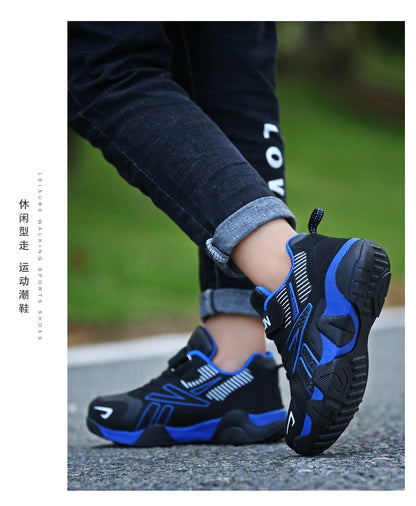 Sport Kids Sneakers Boys Casual Shoes for Children Leather Anti-slippery Fashion Tennis Infantil Menino Mesh Sneakers Shoes