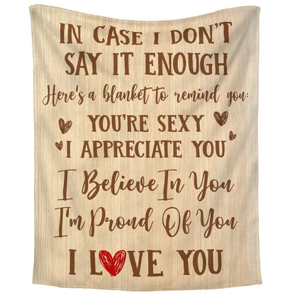 [SummerVibes] CLASSIC Wife Blanket Gifts for Wife on Mothers Day To My Wife Soft Throw Blanket Christmas Birthday Present for Wife From Husband Romantic Gifts for Her,All-Season Universal Blanket
