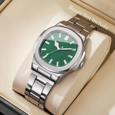 Luxury Square Men Business Watches Calendar Mens Quartz Watch Clock Gift Reloj Hombre?Without Box?