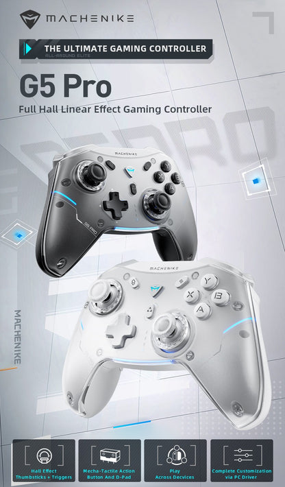 Machenike Gamepad Wireless Gaming Controller G5 Pro Elite Hall Trigger Joystick Mecha-Tactile Buttons For Switch PC Android IOS