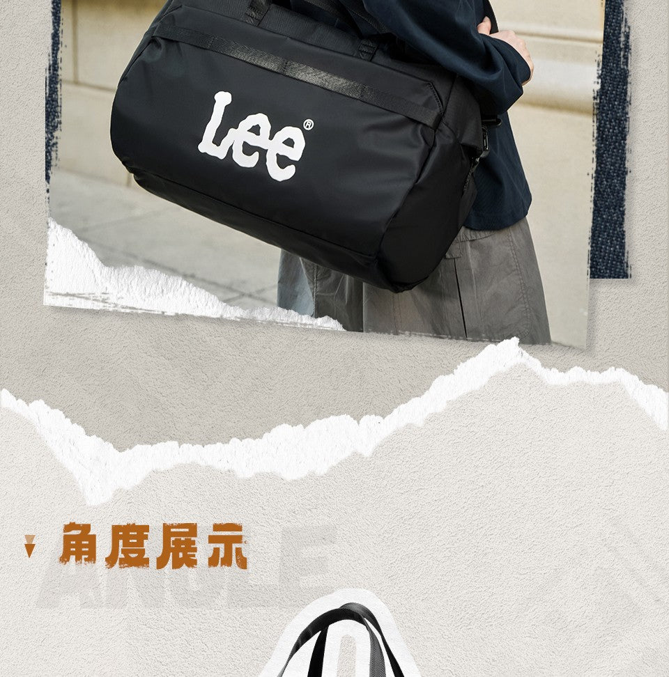 LEE Business Fitness Travel Bag Large-Capacity Shoulder Bag Men Women Duffle Bag Waterproof Oxford Leisure Traveling Sports Use