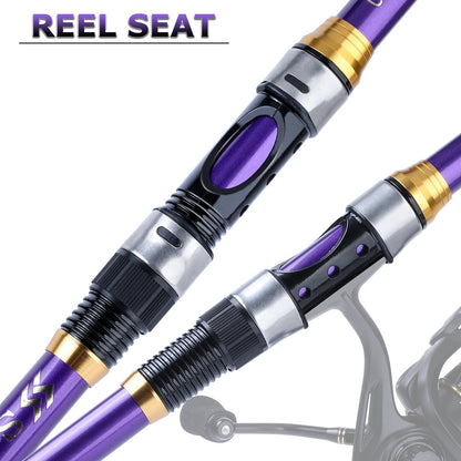 Sougayilang 4 Cores Telescópica Vara de Pesca 1.8m-3.3m Fibra de Vidro Cabo EVA Carpa Spinning Vara de Pesca Peso de Pesca 4.5kg