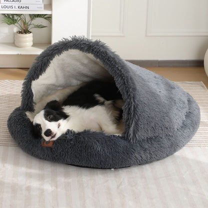 Cama Quente de Inverno para Gatos e Cães em Formato Fechado, Ninho para Gatos, Cama para Cães