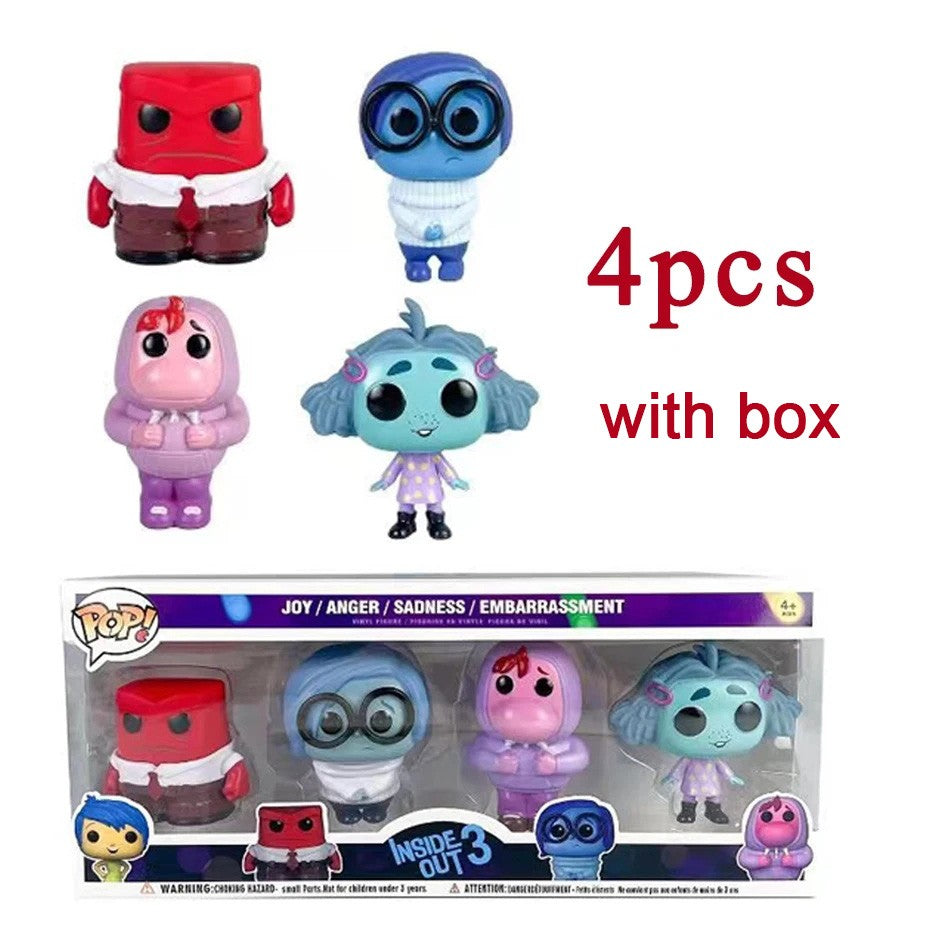 Anime Divertidamente 2 Alegria Ansiedade Raiva Tristeza Nojinho Medo Boneco POP Brinquedos de Ação Filme de Desenho Animado Bonecos de PVC
