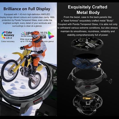 New Outdoors Military T-Rex3 Offline Map GPS SmartWatch 10ATM Waterproof Watch 4GB Memory Compass Voice Call Sports Bracelet Men