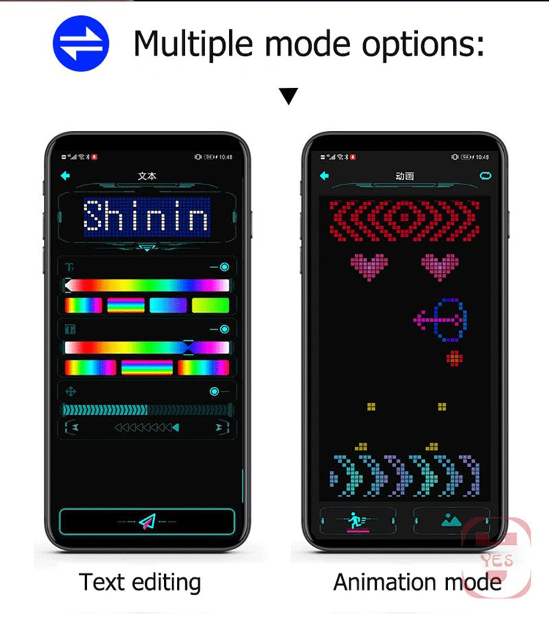 App Control Bluetooth Led Party Glasses Customized Languages USB Charge Flashing  Luminous Eyewear Christmas Concert Sunglasses