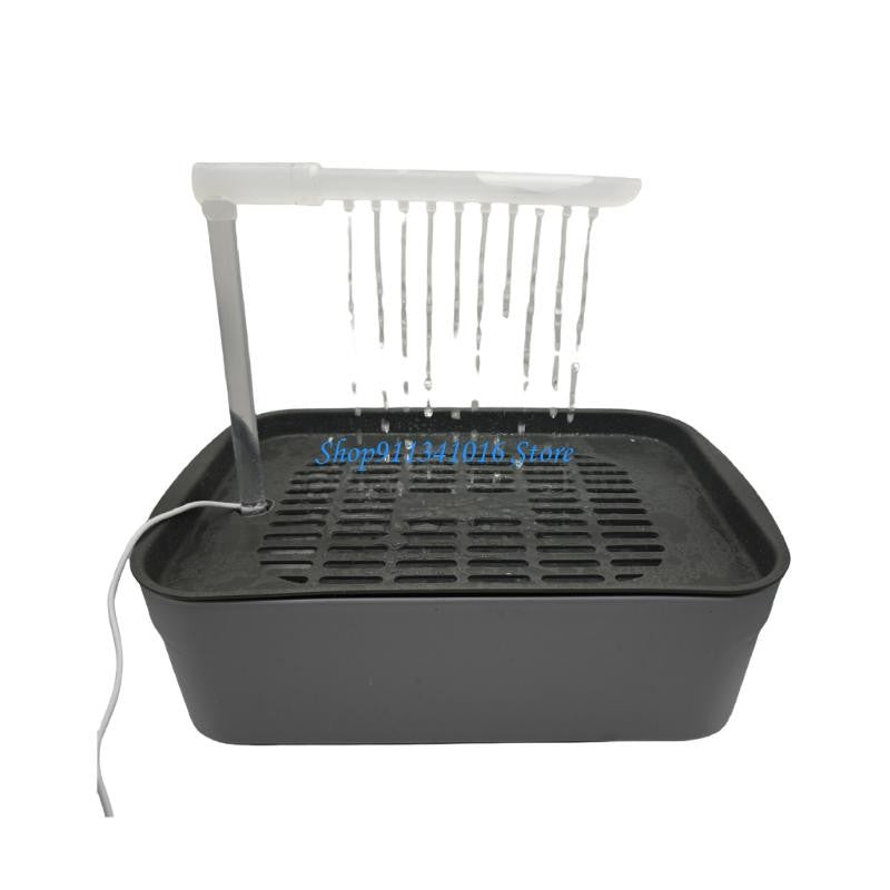 Banhadeira Elétrica para Pássaros 4X7B com Alimentação USB, Bacia de Banho para Papagaios, Para Cuidados de Aves em Casa com Controle Fácil do Fluxo de Água