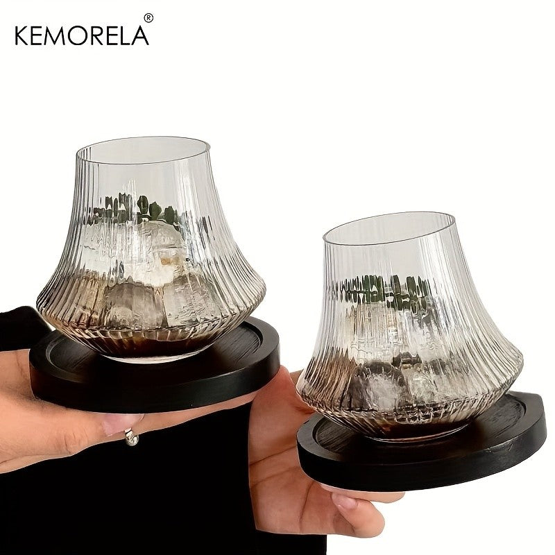 1/2PCS Vertical Cold Brew Coffee Cup Glasses Iced American Latte Water Cups Cold Drink Whiskey Glass for Coffee Lovers